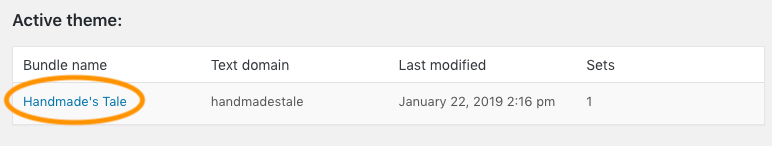 Active Themes menu | Phrase