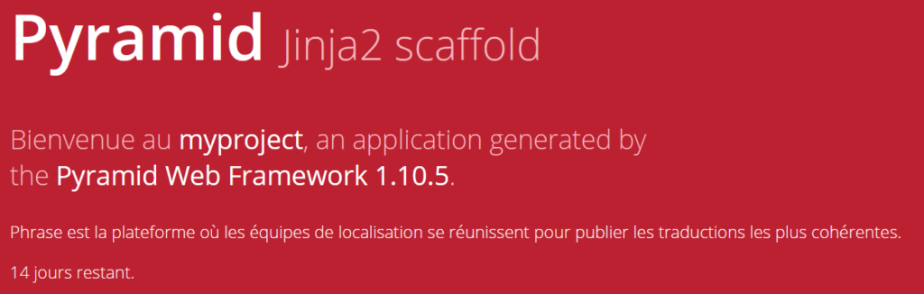 User interface in the French locale | Phrase