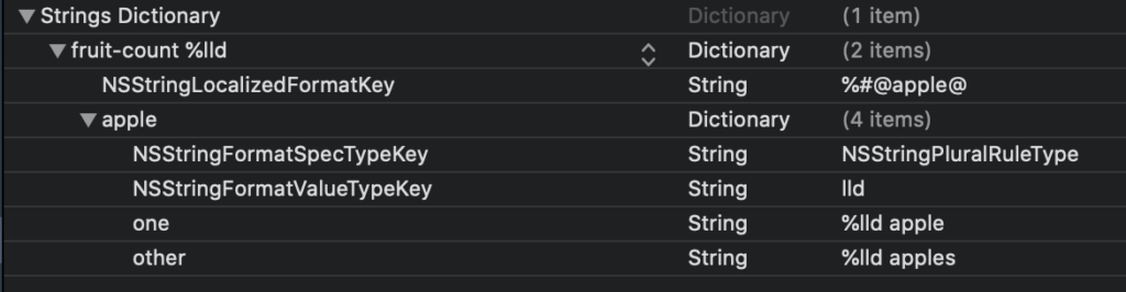 Pluralization file structure for apple | Phrase