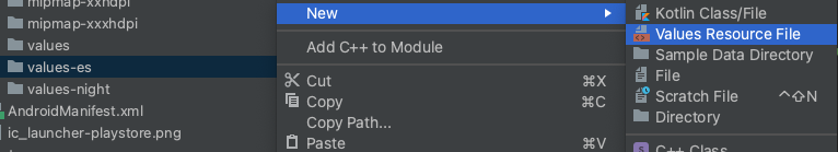 Adding values resource file | Phrase
