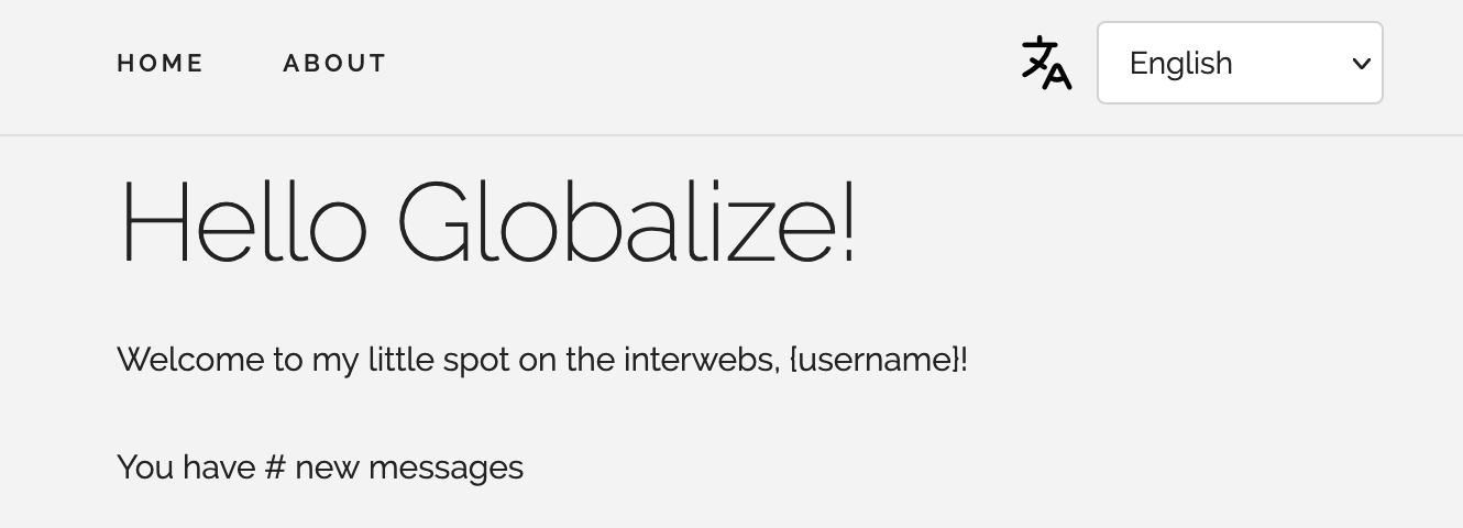 Traducción al inglés de la aplicación de demostración de Globalize | Phrase
