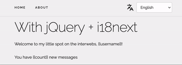 demo de jQuery con selector de idioma | Phrase