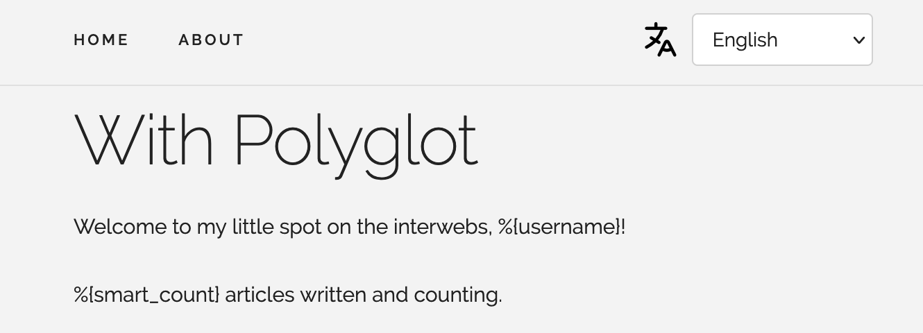 Aplicación de demostración de JavaScript con Polyglot | Phrase