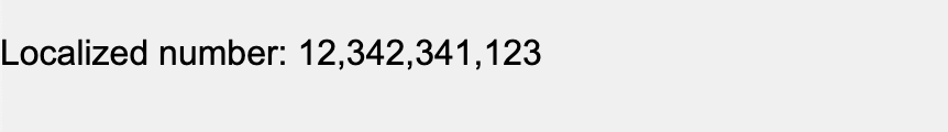 Number formatted in US English